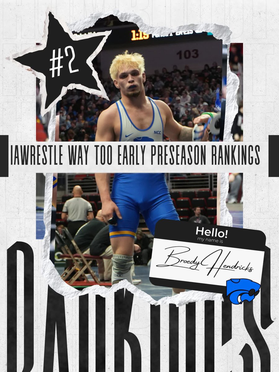HHSWildcatsWr's tweet photo. 🔥 Way too early… but we’ll take it. 🔥
The Cats are already making noise in IAwrestle “way too early” rankings. 👀🔥 #iahswr https://t.co/OJNvpJV4Jf