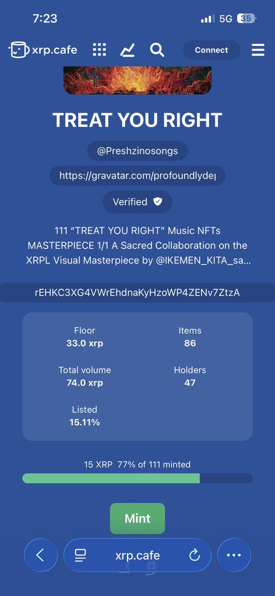 preshzinosongs's tweet image. GM GM 

🚨 ATTENTION 🤯🌍LEGENDARY XRPL FAM 

“TREAT YOU RIGHT” the 111 UNIQUE MASTERPIECE 1/1 Music NFT on the XRP Ledger just hit 77% minted.🥶🚨

Only 25 sacred pieces remain before this portal closes FOREVER.
 Japanese paper-cut elegance (crafted by visionary