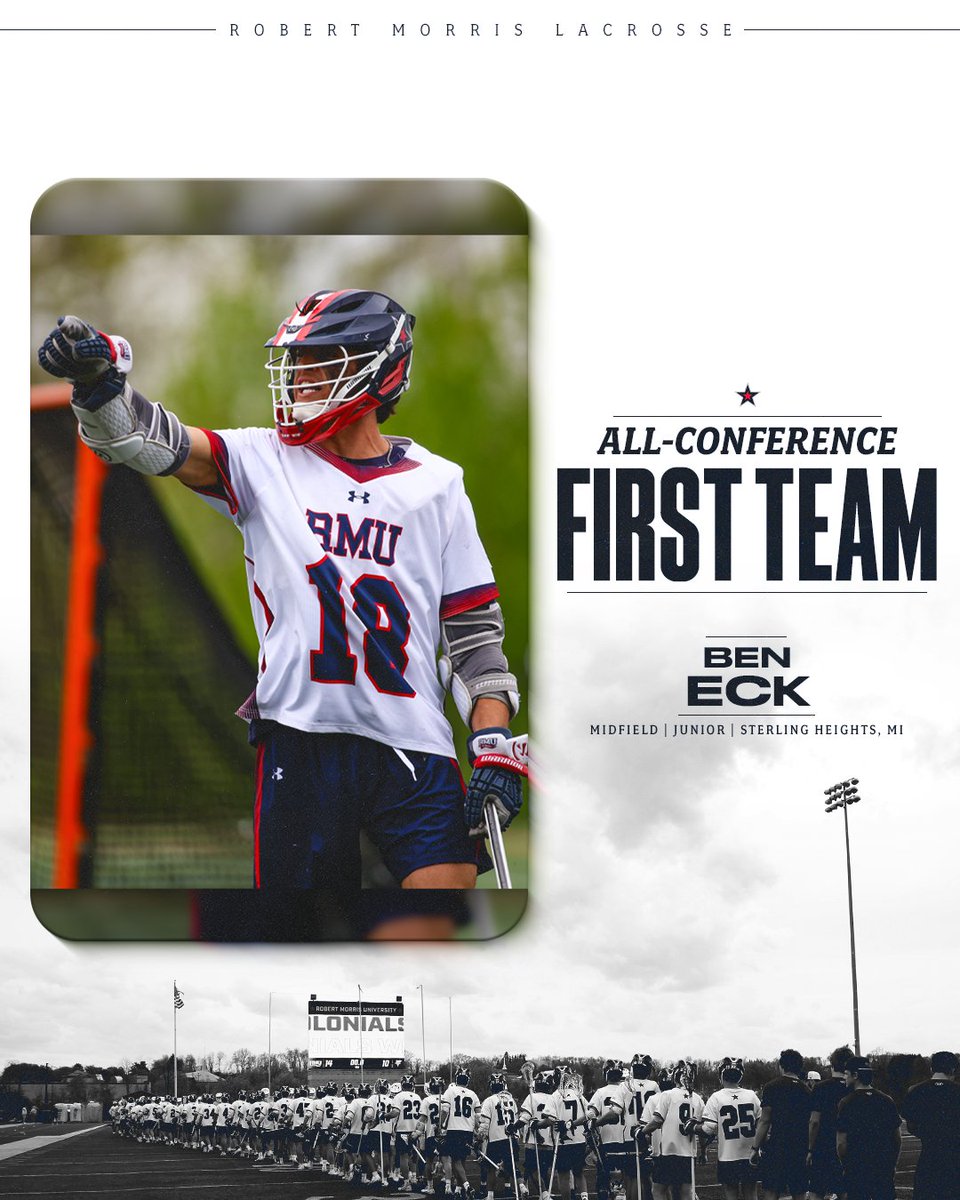 RMUMLacrosse's tweet photo. 𝟐𝟎𝟐𝟔 𝐍𝐄𝐂 𝐅𝐈𝐑𝐒𝐓 𝐓𝐄𝐀𝐌 𝐀𝐋𝐋-𝐂𝐎𝐍𝐅𝐄𝐑𝐄𝐍𝐂𝐄 - Dylan Anderson, Ben Eck, Owen Tapper, Elijah Edwards #BobbyMo #NECMLAX https://t.co/BQyhldlF2q