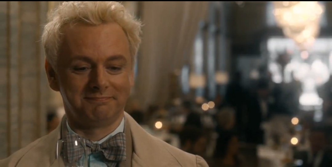 _drlecter's tweet photo. I love how aziraphale literally GIGGLED SMIRKED SMILED when he got called "bastard" by crowley https://t.co/nm6e9gwoK4