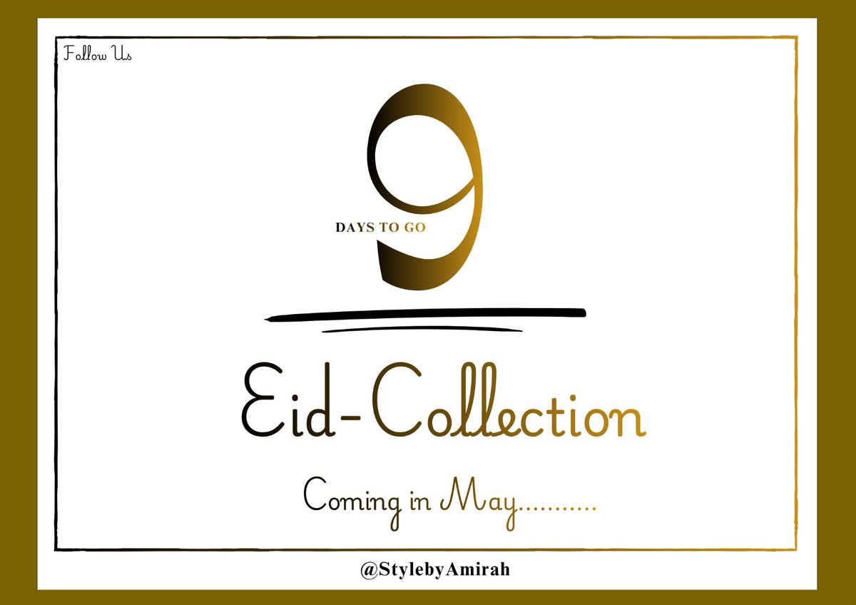stylebyAmirah's tweet image. You’ve waited. You’ve asked. You’ve anticipated.
Now we’re getting closer to giving you exactly what you deserve.
9 days until modesty meets perfection.
#Eidcollection