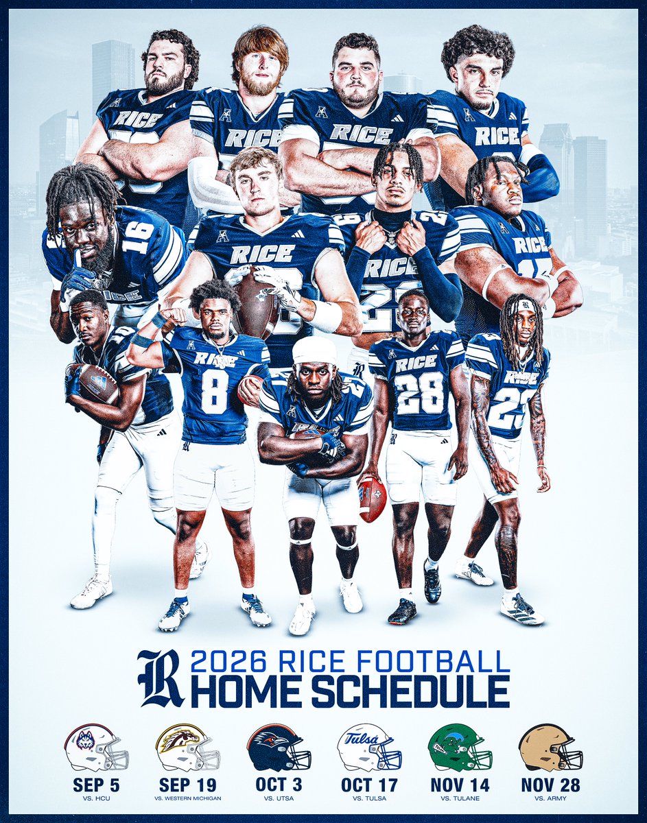 RiceFootball's tweet image. See you at Rice Stadium this Fall‼️

#WE