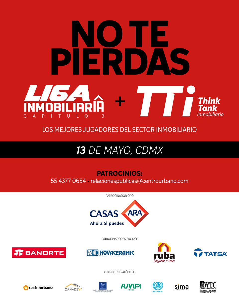 ligainmob's tweet image. ¿Quieres aprender de los líderes que están transformando la industria inmobiliaria?🏢

Te invitamos a una jornada exclusiva con los cracks de #LigaInmobiliaria, espacio diseñado para compartir estrategias de alto nivel

🗓️13 mayo
📍@WTC_Mexico 
💬55 4377 0654

#Networking