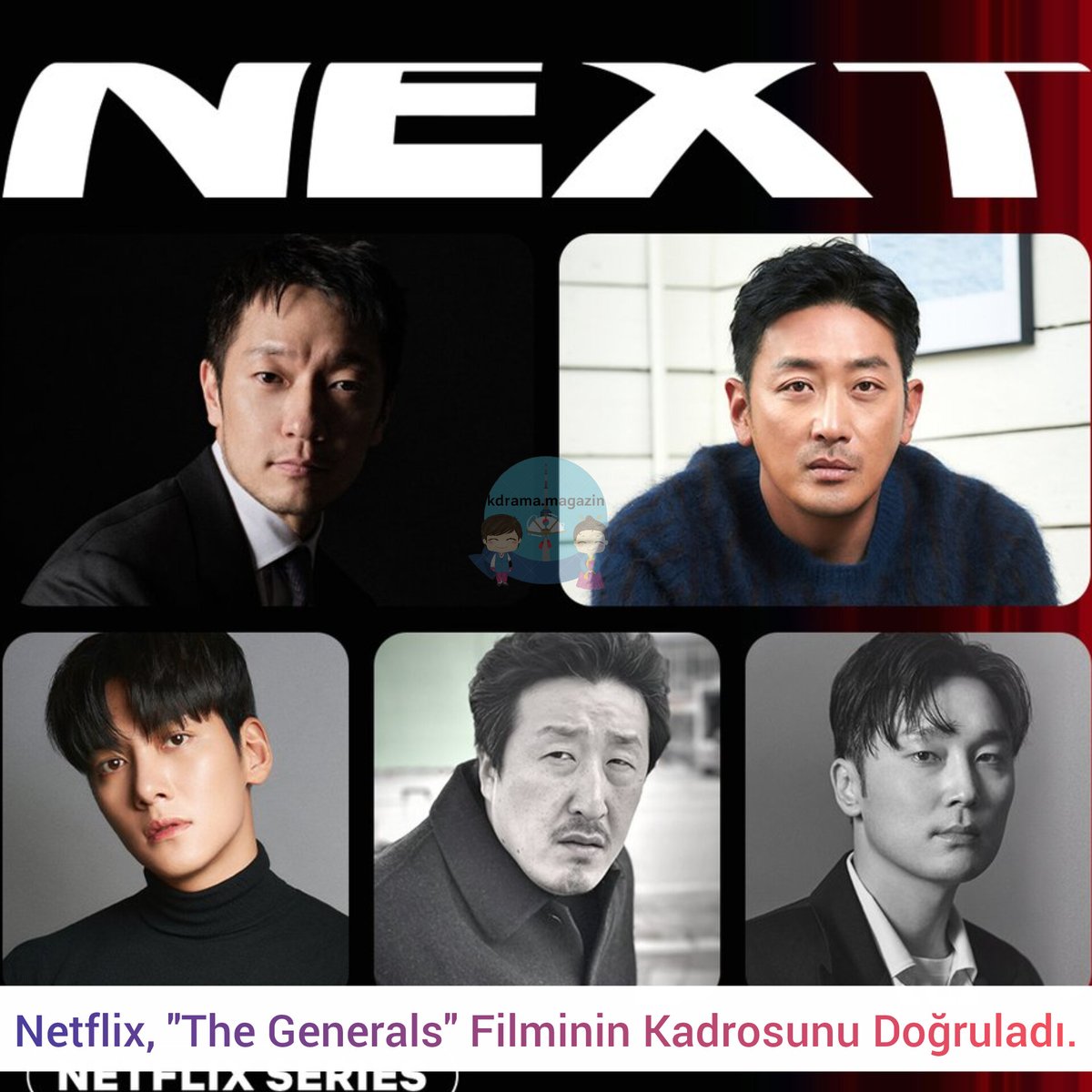 kdrama_magazin's tweet image. Netflix, #TheGenerals Filminin Kadrosunu Doğruladı.

🍿Koreli politikacılar ve eski cumhurbaşkanları Chun Doohwan ve Roh Taewoo'yu konu alıyor.

#SonSukku #HaJungwoo #JiChangwook #HyunBongsik #SeoHyunwoo