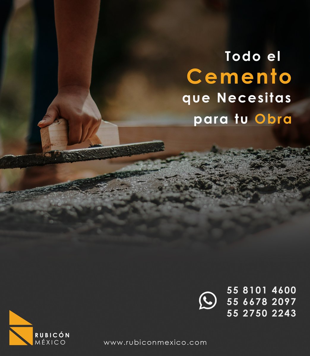 RubiconMexico's tweet image. En Rubicón te ayudamos a elegir los materiales adecuados para cada aplicación.
Contacta a nuestros asesores:
55 8101 4600
55 6678 2097
55 2750 2243
rubiconmexico.com
 contacto@rubiconmexico.com

#Cemento #Construccion #Materiales #Obra #Ingenieria #Estructuras #Arquitectura