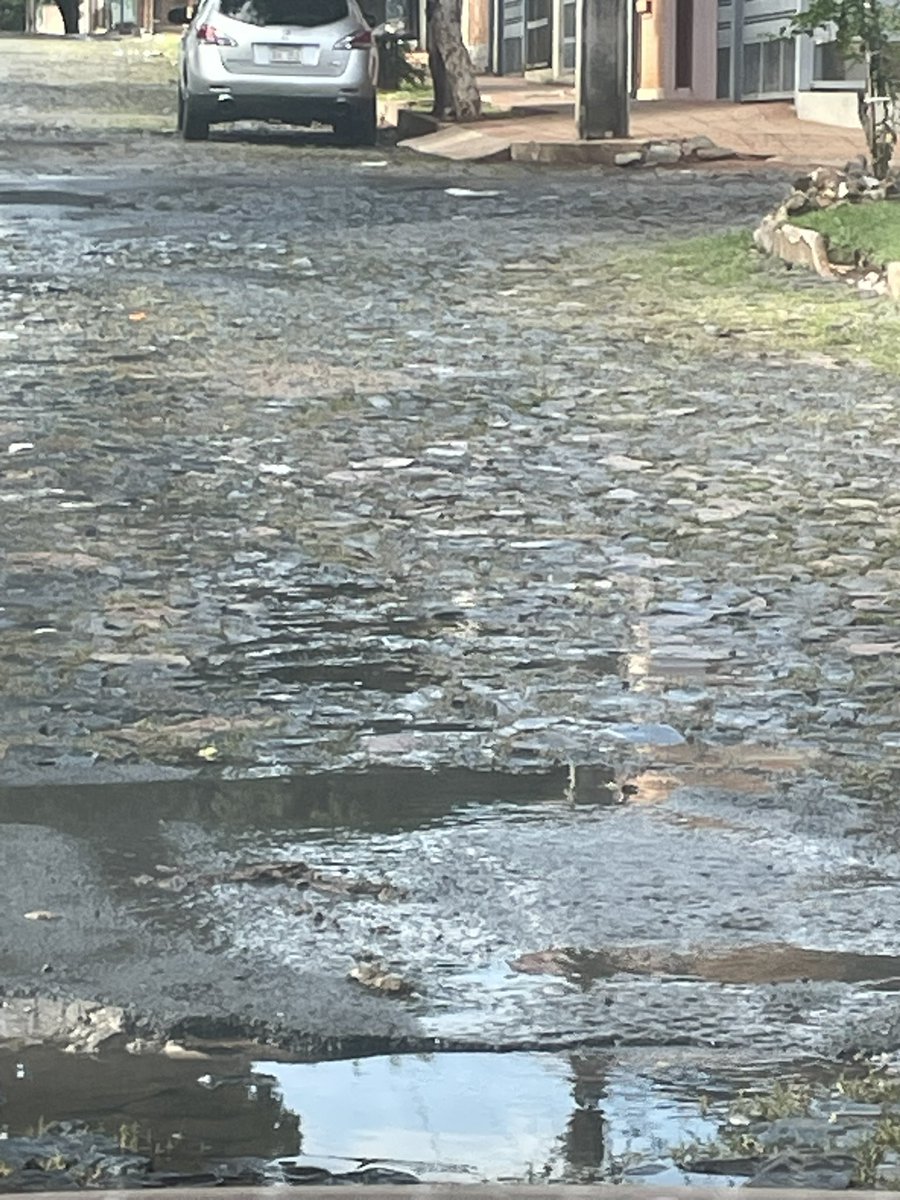 Montsepy's tweet photo. Otra pérdida enorme de agua potable 
William Richardson y Araucanos 
Casi frente al colegio Verbo divino 
Barrio Vista Alegre Asunción @EssapSA https://t.co/yVKzk1W8fu