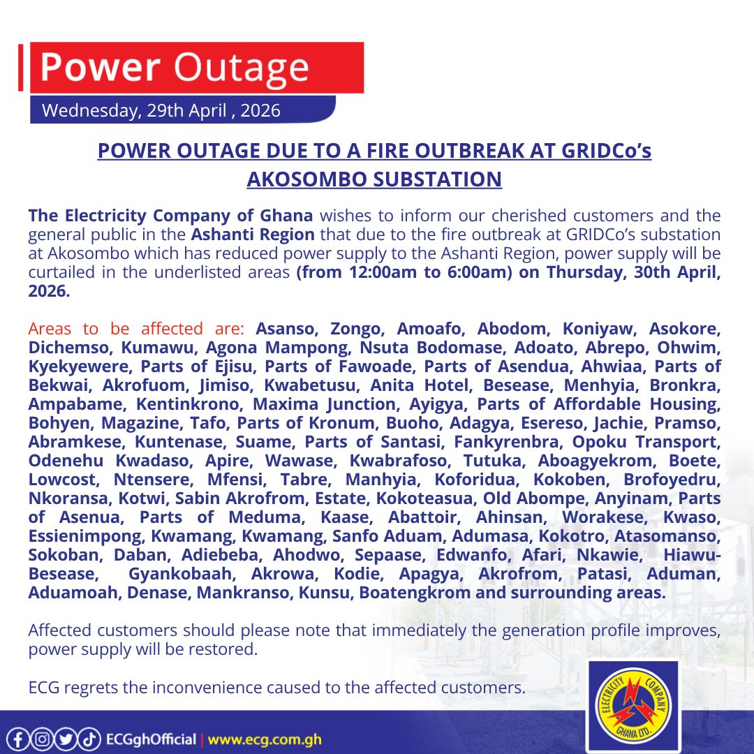 Electricity Company of Ghana Ltd tweet media