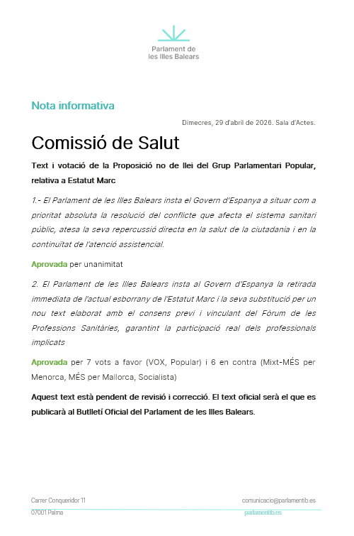 Parlament de les Illes Balears tweet media