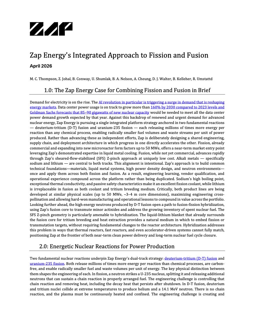 Energy_Zap's tweet image. Zap’s #fission and #fusion approaches are connected by a substantial common technical base, especially their compact, modular system size (3-4 meter core dimensions, 10-50 MWe output range) and use of alkali metal cooling (sodium and lithium). 

Liquid metal engineering,