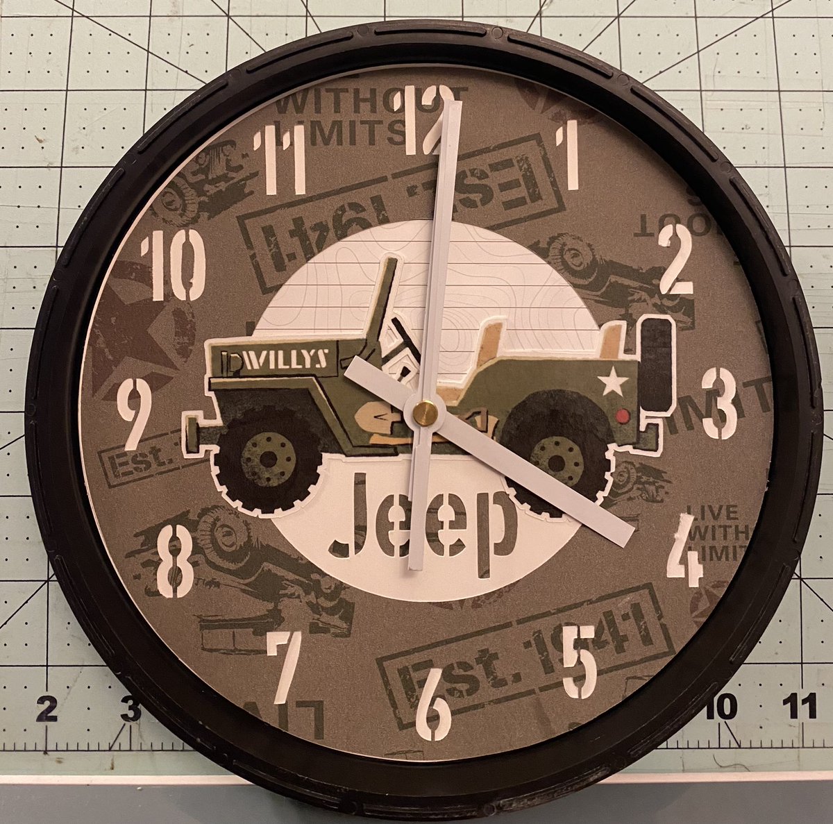ArtistCreatCutC's tweet image. Jeep-inspired clocks made from vintage-style ad designs—featuring layered details, rugged textures, and that off-road attitude you live for. #JeepLife #JeepNation #OffRoadStyle #CustomMade #Overlanding #JeepBuild #4x4Life