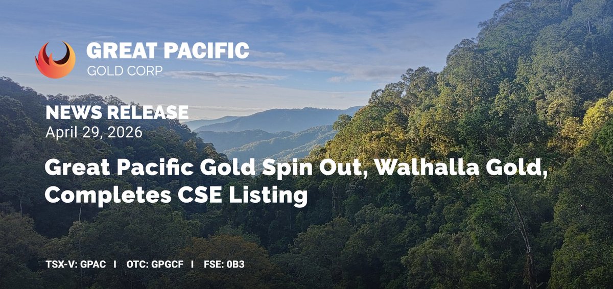 gpacgold's tweet photo. Great Pacific Gold Spin Out, Walhalla Gold, Completes CSE Listing

Full Release: https://t.co/Jo5DLoPbqB

CSE: $WAU #gold #Australia https://t.co/9ZCeZhPNhU