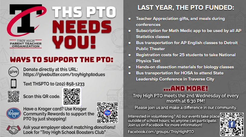 TroyHighPTO's tweet image. 📚 Teacher Appreciation Week is almost here!

Help us celebrate our amazing teachers 💙 Donate or join the PTO if you haven’t yet: givebutter.com/troyhighptodues

📱 Text THSPTO to (202) 858-1233 for the link

Every bit helps! 🍎👏 #TeacherAppreciation #PTO