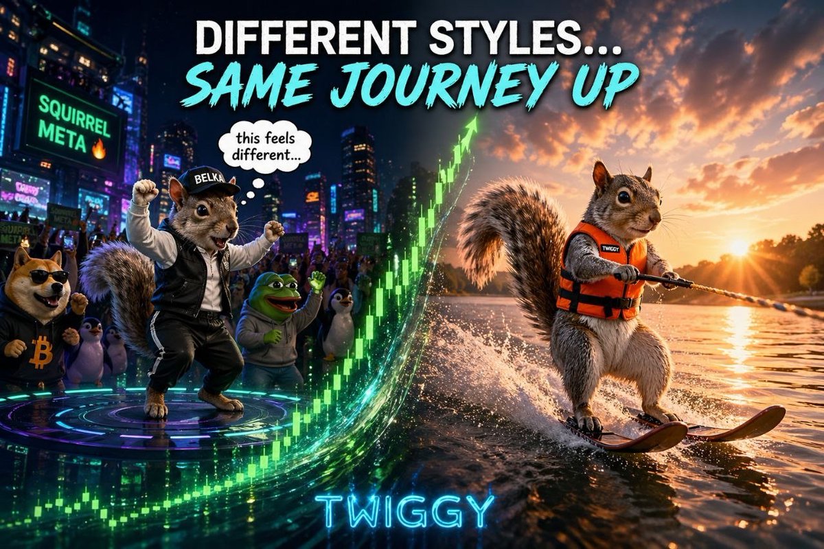 GM it’s true that different styles can have the same journey both through entertainment $TWIGGY &amp; $BELKA can ride the market wave together 🐿️