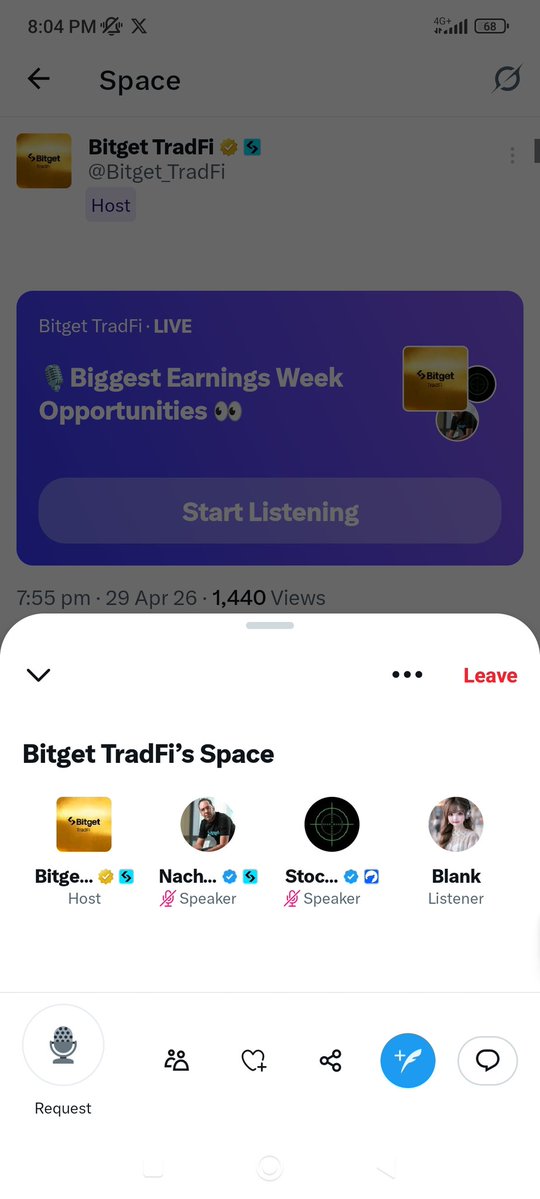 <a href="/Bitget_TradFi/">Bitget TradFi</a> Bitget is creating more than a Space it’s building a real-time edge where traders can decode earnings momentum before the crowd reacts.