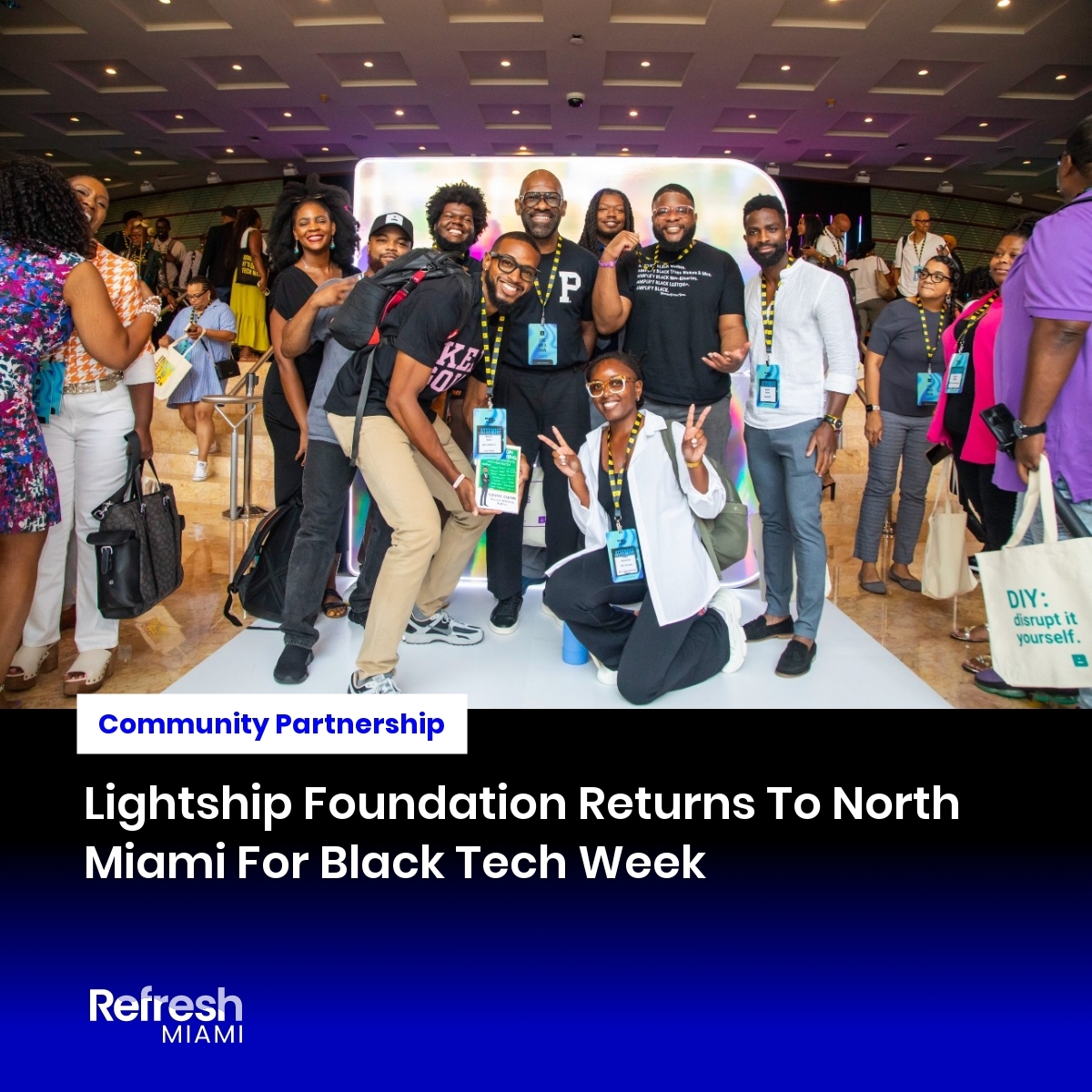 refreshmiami's tweet photo. 🚀 Lightship Foundation returns to North Miami for @BlackTechWeek activation April 30th

Full day of programming: fireside chats, MVP workshops, founder expo at Black Box Media Miami

Building infrastructure for South Florida's tech ecosystem 💪

#MiamiTech #BlackTechWeek #NorthMiami @lightshipfound

Details on Refresh Miami!
