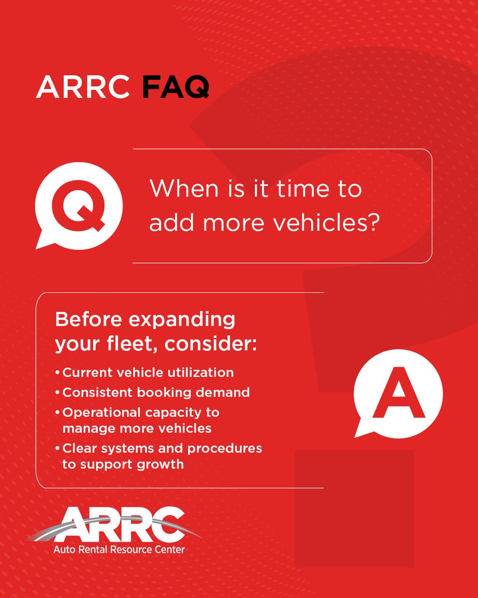 _ARRC's tweet photo. Adding vehicles is part of growing a rental business, but timing matters. With planned growth, new vehicles can support stronger revenue without creating strain on operations. ARRC helps rental operators think through these decisions so growth stays steady &amp; profitable! https://t.co/54CNaSR1lv