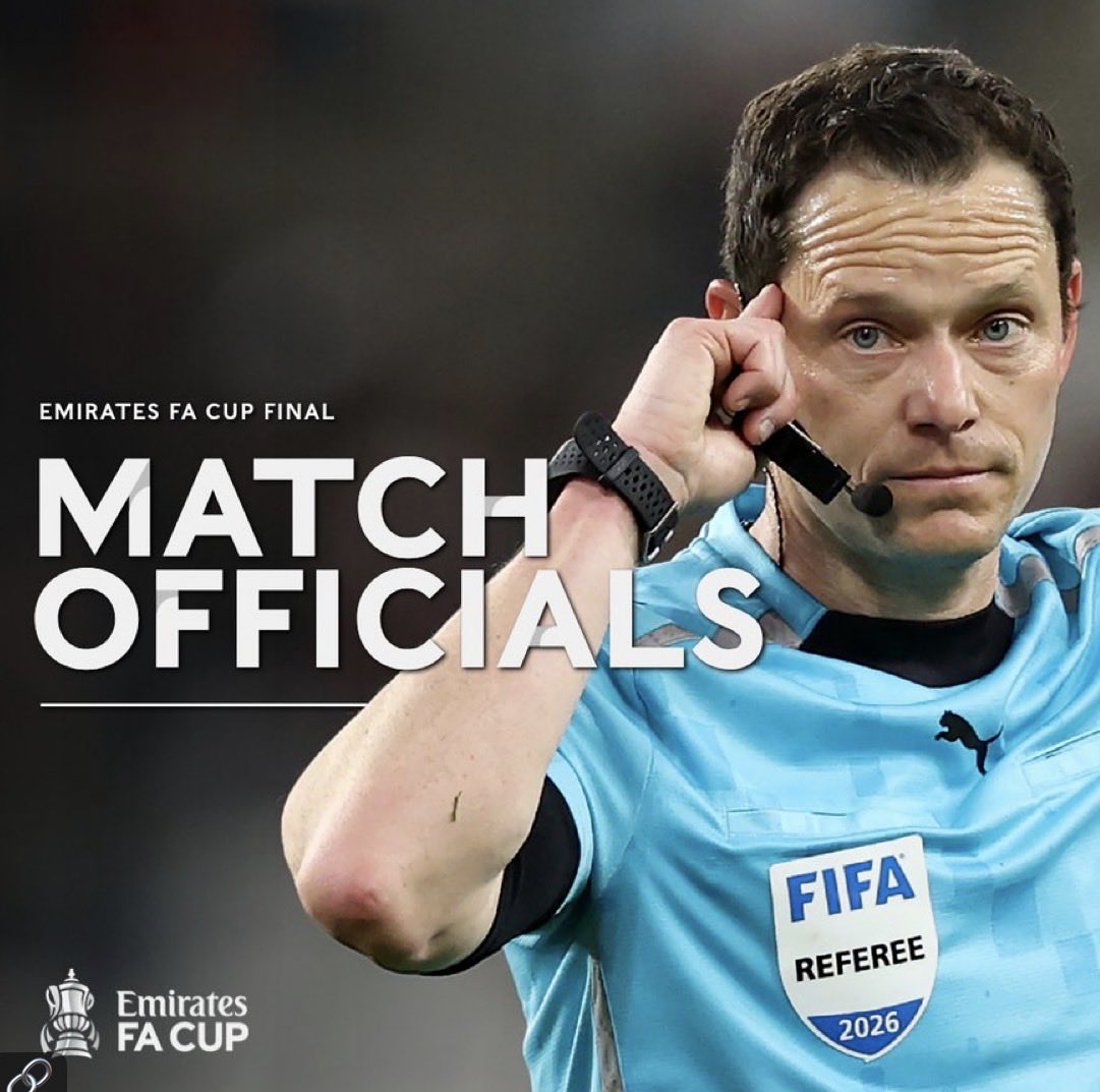 CFCDaily's tweet photo. 🚨 Darren England will referee the FA Cup FINAL https://t.co/JWtyW81i7O