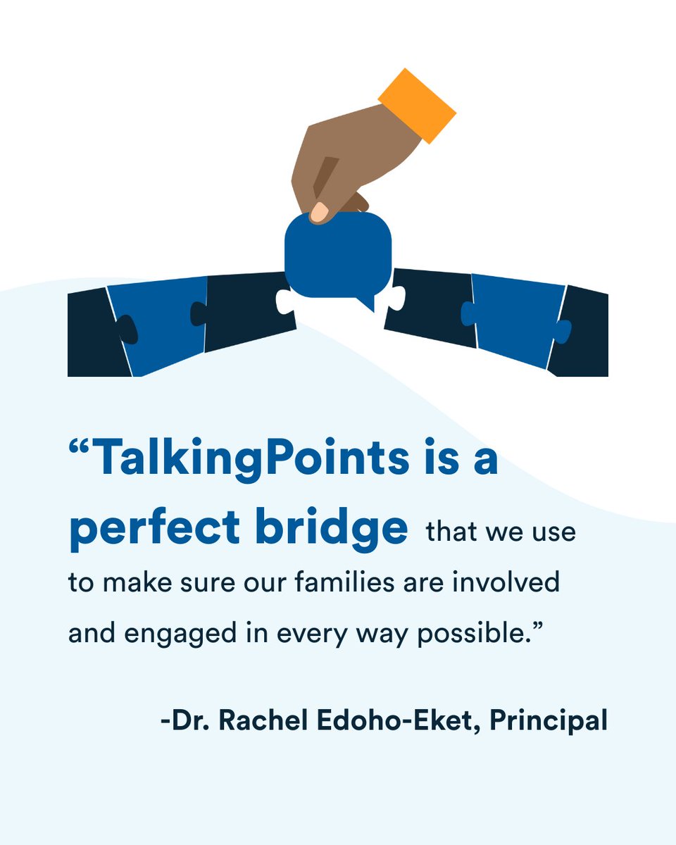 TalkingPointsEd's tweet image. Build bridges. Break down barriers. Boost outcomes.

TalkingPoints for Teachers connects educators and families in 150+ languages, so every message is positive, clear, and focused on student success.

Link in the comments below.

#Education #StudentSuccess #K12 #FamilyEngagement