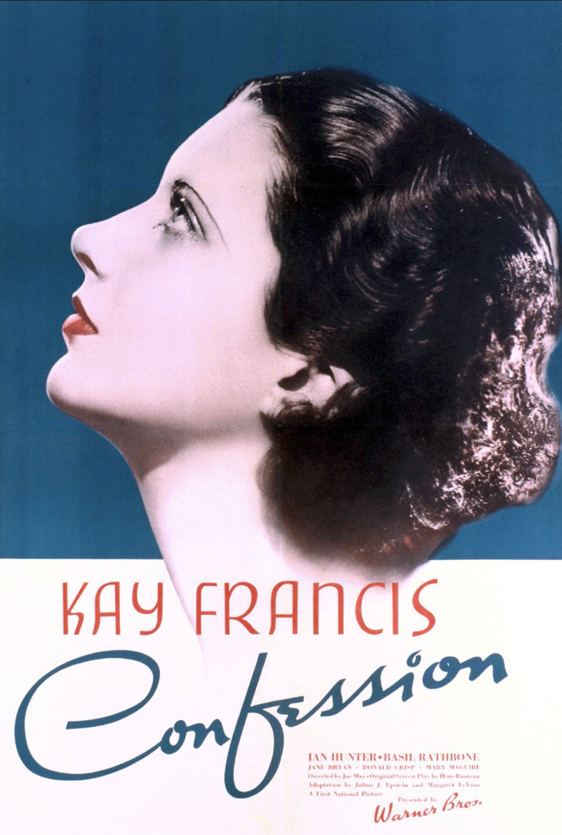 shortyblueyes5's tweet image. “Confession,” 1937. A down on her luck cabaret singer murders a respectable composer. On trial she slowly gives in and explains her crime. They had a complicated history. You had me at “Gowns by Orry-Kelly.” Kay Francis, Basil Rathbone, Donald Crisp. #TCMParty #drama