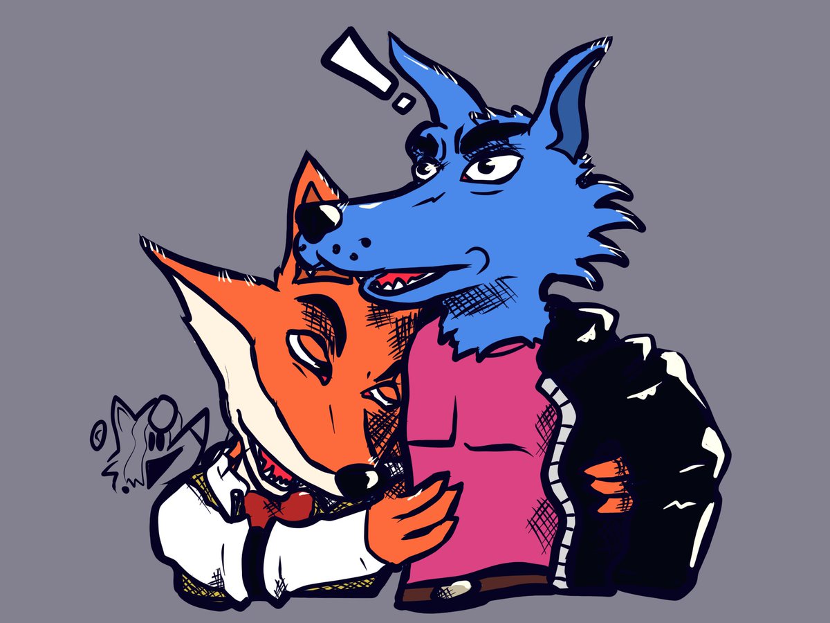 MaximusEXE's tweet photo. Mr. Fox hugging Mr. Wolf. On a side note, I started my gym journey.
#dont_eat_the_neighbors #fanart #furry #furryart #furryartists https://t.co/3685cO9K7j