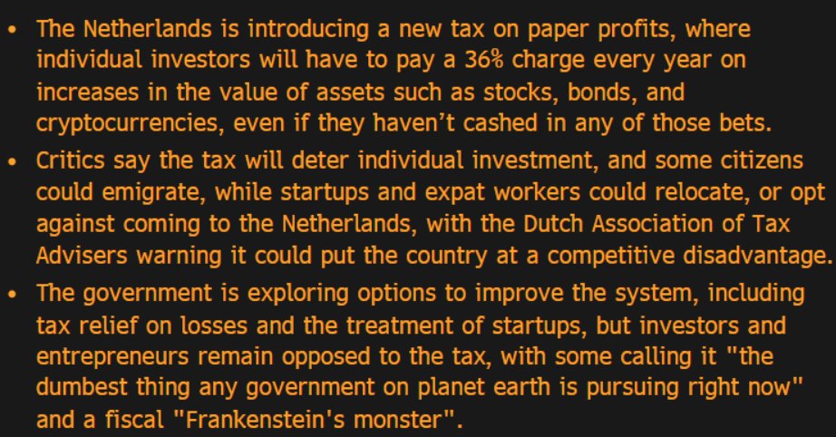 Applaus! Nederland heeft de headlines van Bloomberg gehaald. En wel met splijtende opmerkingen als “the dumbest thing any government on planet earth is pursuing right now” en “a fiscal Frankenstein's monster.”

Toch best knap dat je met een totaal kansloze manier om de schatkist