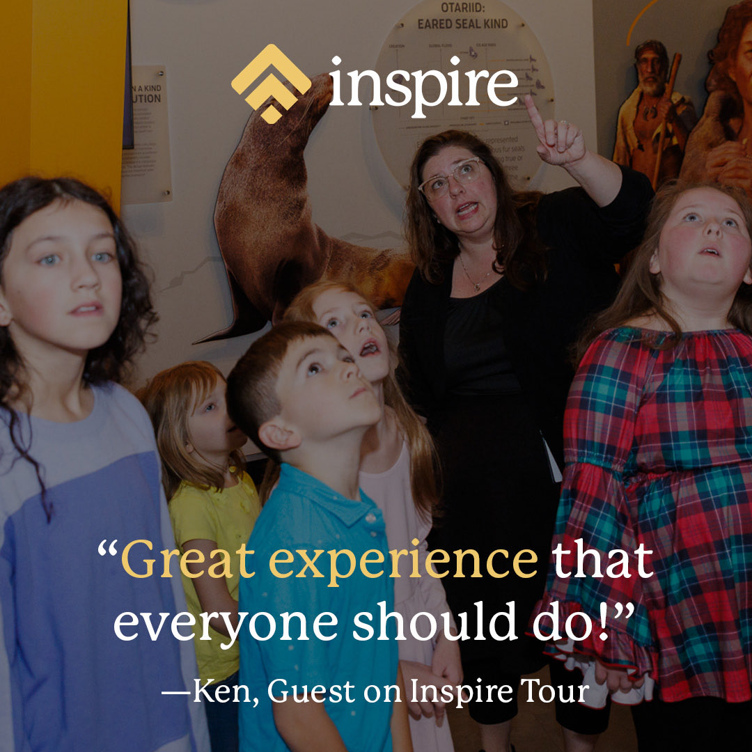 inspireexp's tweet photo. In the beginning, God created…

Add an Inspire guided tour to your visit to the @CreationMuseum at https://t.co/KNm8lbQ47x. https://t.co/vh1AYKSWz5