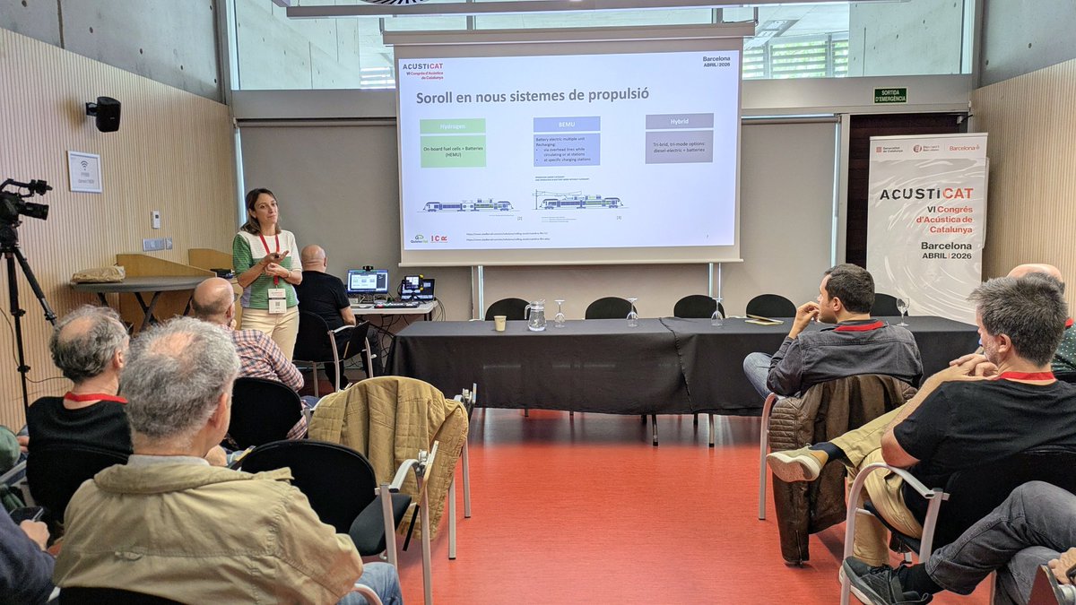 acusti_cat's tweet photo. A les sessions de la tarda de l'ACUSTICAT abordem les àrees tranquil·les urbanes, el DB HR, els projectes de recerca en enginyeria acústica i el soroll i la salut planetària.
#ACUSTICAT2026 #acustica #soroll https://t.co/N3ZVr9BvTC