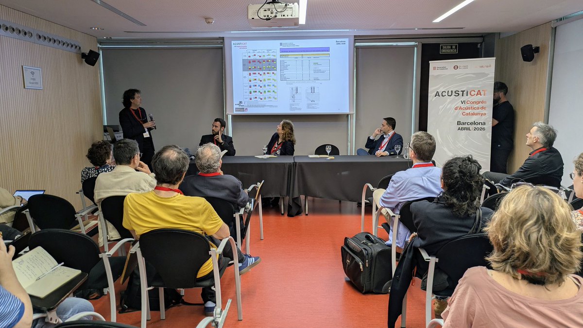 acusti_cat's tweet photo. A les sessions de la tarda de l'ACUSTICAT abordem les àrees tranquil·les urbanes, el DB HR, els projectes de recerca en enginyeria acústica i el soroll i la salut planetària.
#ACUSTICAT2026 #acustica #soroll https://t.co/N3ZVr9BvTC