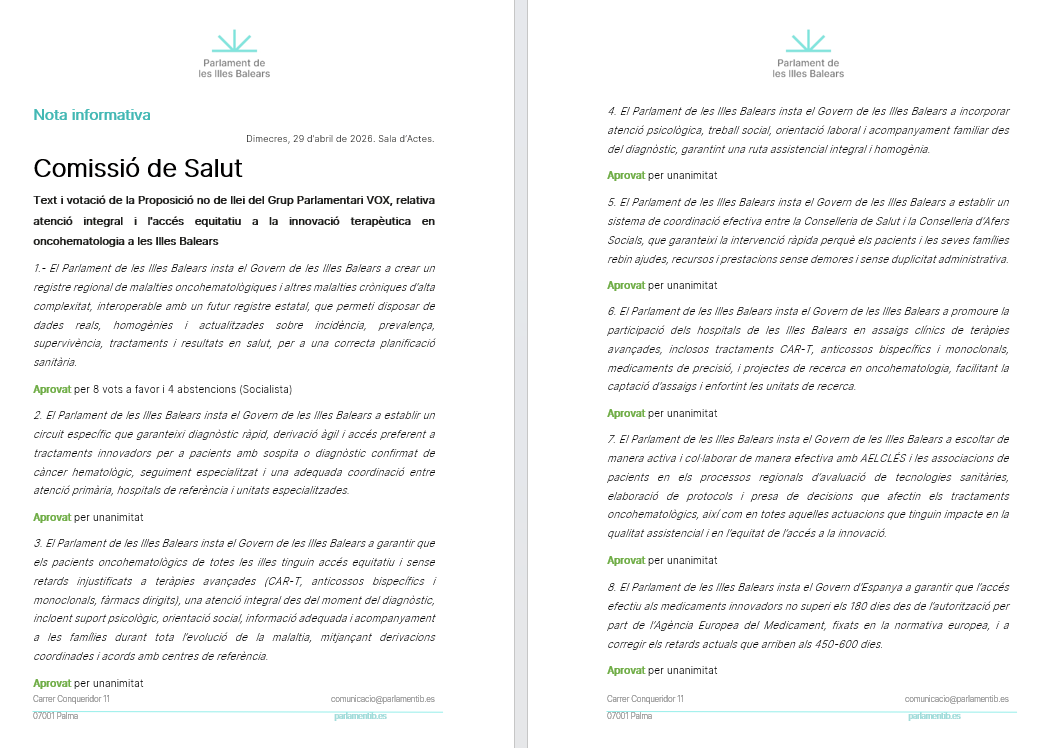 Parlament de les Illes Balears tweet media