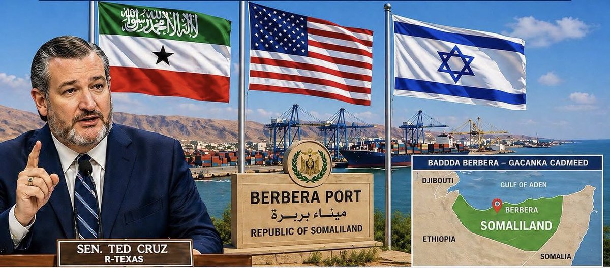 Mudanemaxamed's tweet photo. 🧵@SenTedCruz: Somaliland stands with our allies, including Taiwan &amp; Israel &amp; aligns with US interests in a region where China is aggressively expanding,”“Most recently, Israel’s decision to formally recognize Somaliland in Dec. 2025 underscores its growing strategic relevance.” https://t.co/95qRz4REMV