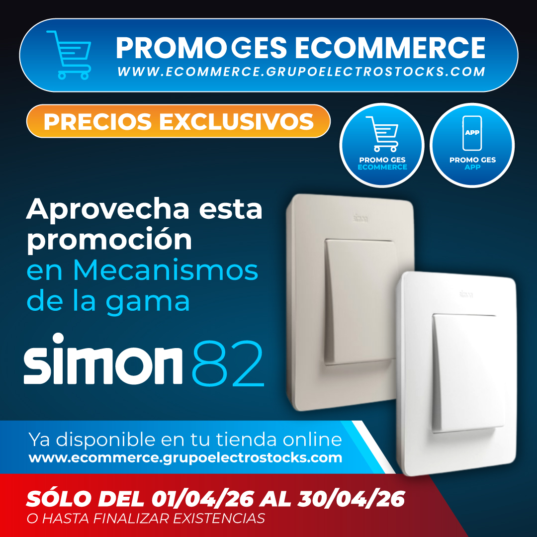 ElectroStocks's tweet image. 💡 #PROMOGES #eCommerce | 💡 ¡Llega la PROMO GES en mecanismos y series de empotrar de la gama #Simon 82!

📅¡Solo del 01/04 al 30/04!
🛒Disponible en PromoGES eCommerce y APP PromoGES
🔗grupoelectrostocks.com/promociones

#PromoGESeCommerce #Simon82 #PreciosExclusivos #GESPromos