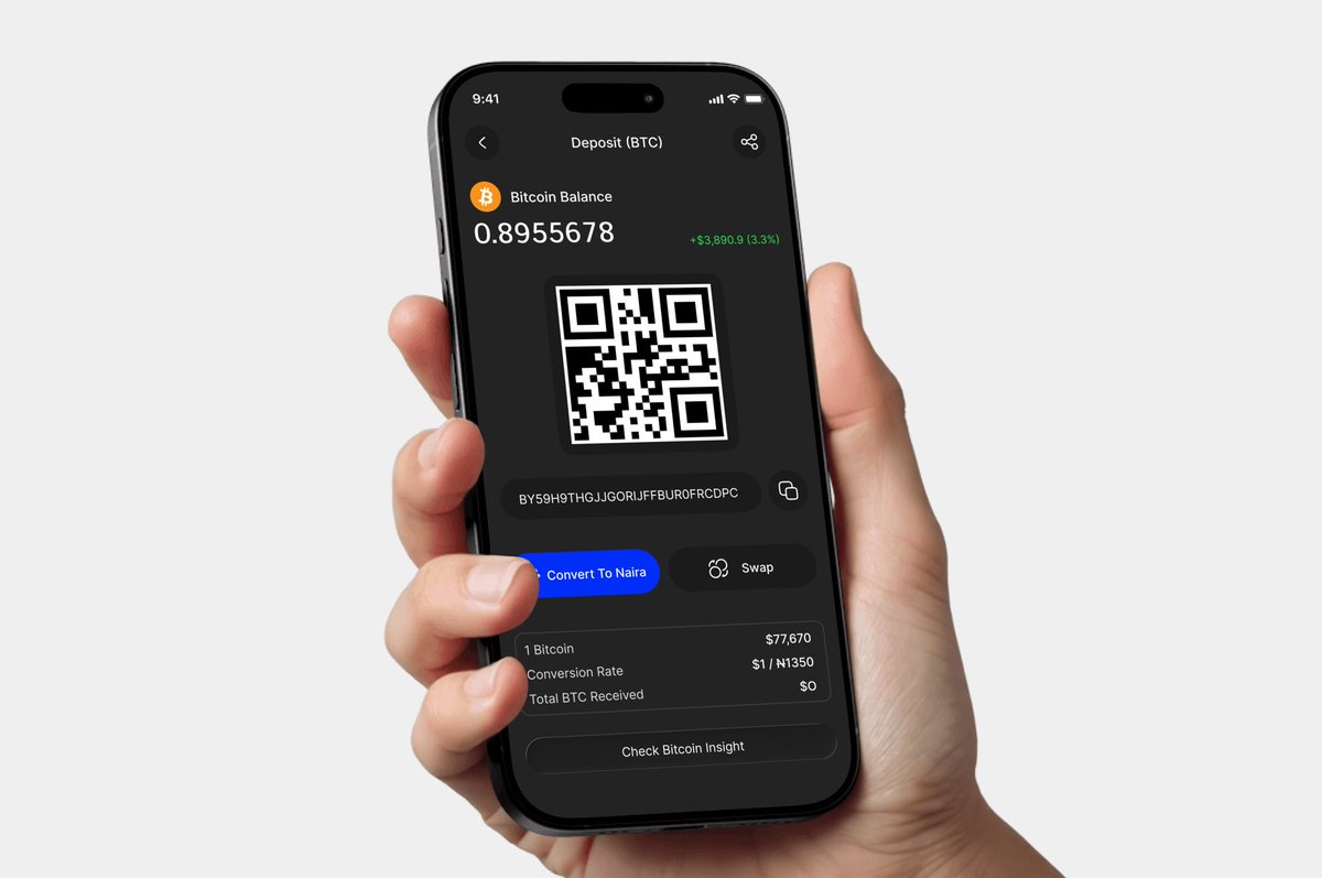 AladeMuktar's tweet photo. Still refining this idea

It’s not just about converting crypto
It’s the full flow

Receive → see balance → convert → send to bank

Working on clearer receive and wallet screens to remove confusion https://t.co/4l94Z2zkap