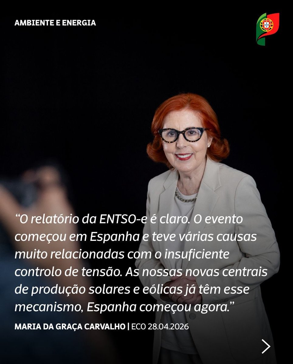 mgracacarvalho's tweet image. ⚡Um ano depois do  "apagão"

A Ministra do Ambiente e Energia, em entrevista ao Jornal Eco, fala sobre essa desafiante experiência governativa e o trabalho feito de reforço e melhoria do sistema elétrico nacional.

#apagão #energia

📸 Sara Matos / MAEn