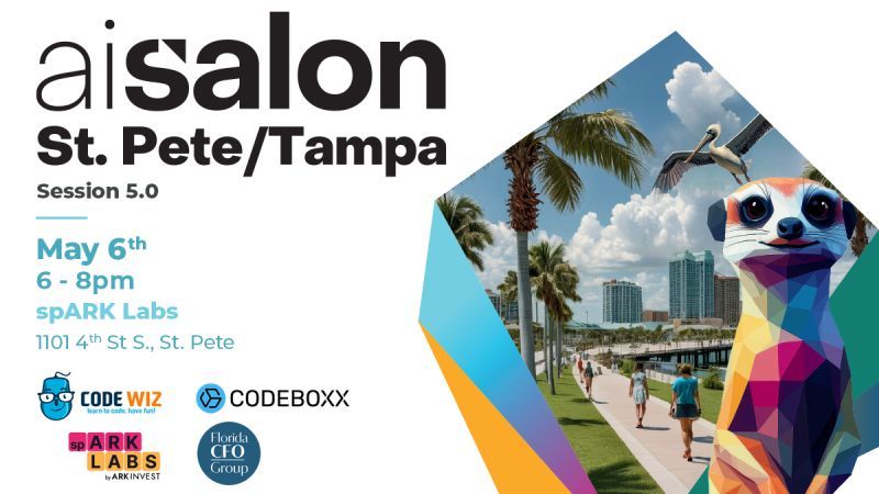 FLCFOGroup's tweet image. Join Florida CFO Group at the next AI Salon St Pete/Tampa 

Ark Innovation Center
May 6 | 6–8 PM
Startup pitches, open mic conversations &amp;amp; real discussions around what’s working in AI.

Register: lnkd.in/g-mXTmHW
#AISalon #AI #StPete #Tampa #TechCommunity