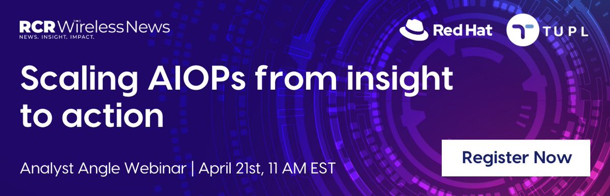 AriaServices's tweet image. Webinar: Scaling AIOPs from insight to action content.rcrwireless.com/scaling-aiops-… #telecom #telecommunication