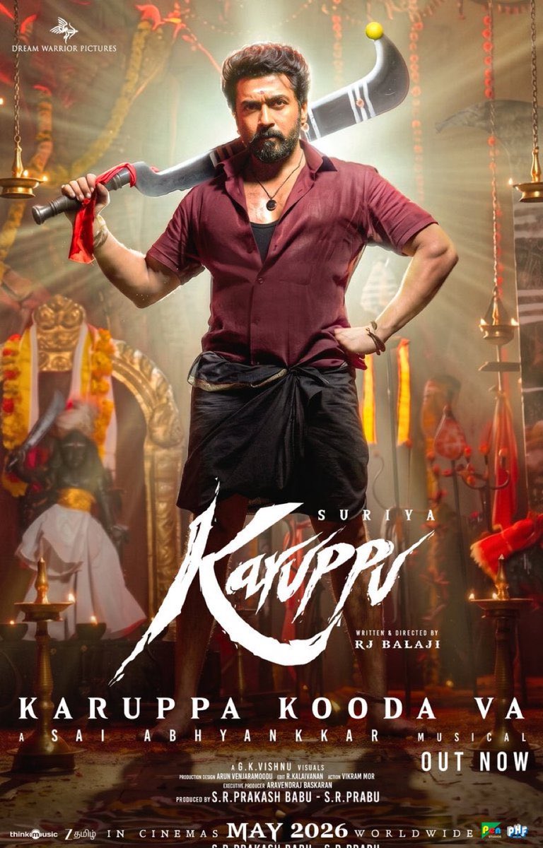 IN_BOX_Official's tweet photo. #Karuppu 'Karuppa Kooda Va' Track out now.
#Suriya #RJBalaji https://t.co/j3ygeuulCn