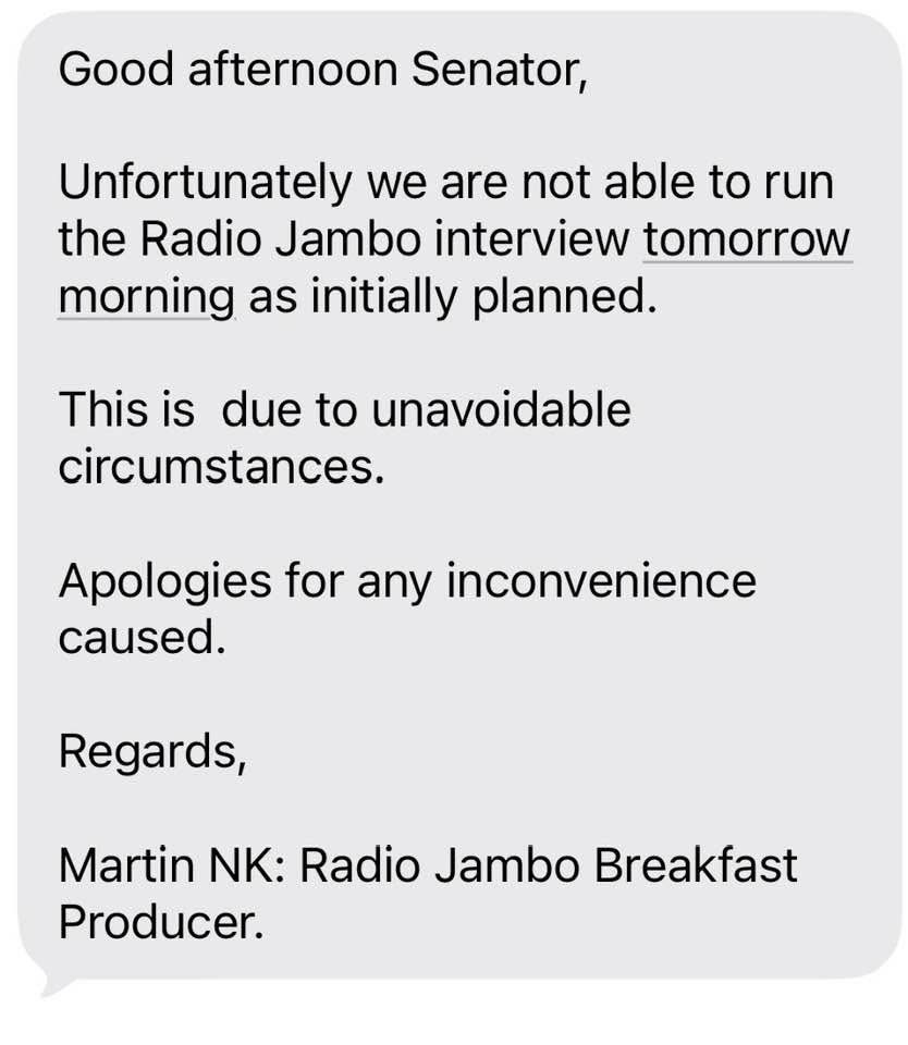 Watu wamepata tumbo joto.
But we keep moving! 

#SisiNdioSifuna