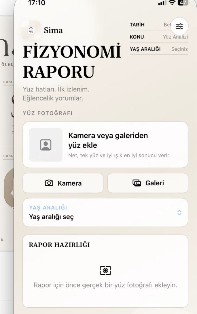 erkangrbzz's tweet image. Son zamanlarda popüler olan fizyonomi app iOS için yapıyorum yakında yayında olur #fizyonomi #app #ios #prompt