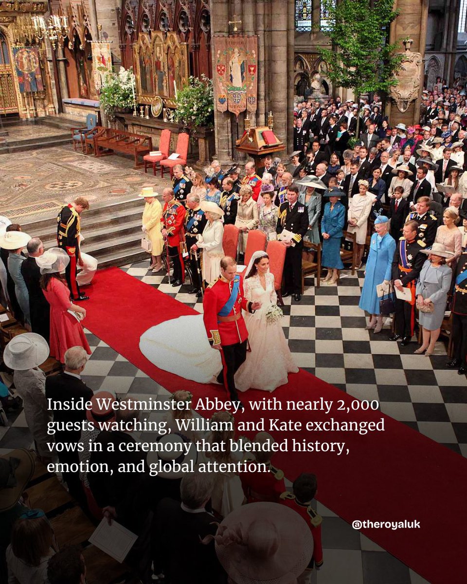 TheRoyalUK1's tweet image. 15 years later, Prince William and Kate Middleton’s royal wedding remains unforgettable. 
From Westminster Abbey to the iconic balcony kiss, it was a moment that captivated the world. 
👑
#RoyalWedding #PrinceWilliam #KateMiddleton #RoyalFamily #Anniversary