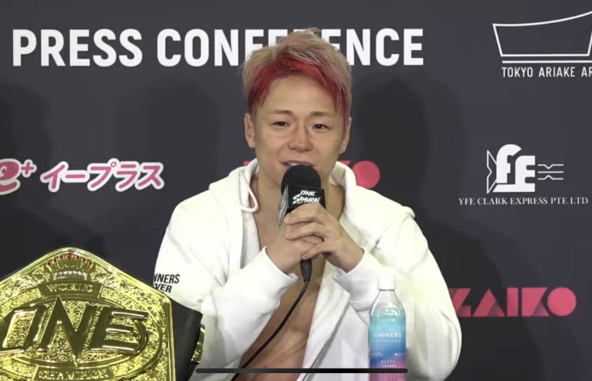 【🎙️】

武尊🇯🇵🗣️
「(試合後のマイク切れちゃったが何言っていた？) 僕って格闘技センスなかったんですよ。ほんと普通なんですよ。だけどこんな強くなれたし、結果も残せた。だから夢持つ人は絶対諦めないでほしいっていうのを伝えたかった。」