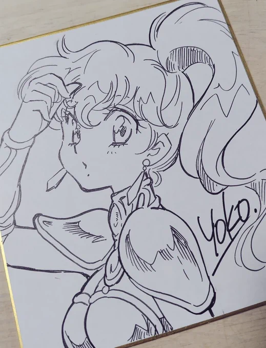 やっぱり手描きで線を引くの楽しいなあ♥
色紙は美少女パラダイスで頒布します♪ 