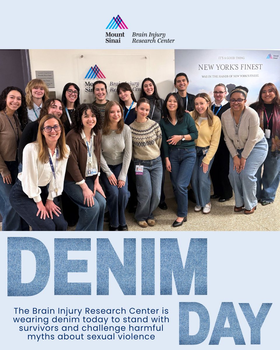 SinaiTBI's tweet image. On #DenimDay, we wear #denim to stand with survivors and challenge harmful myths about sexual violence 👖
Learn more: denimday.org/why-denim