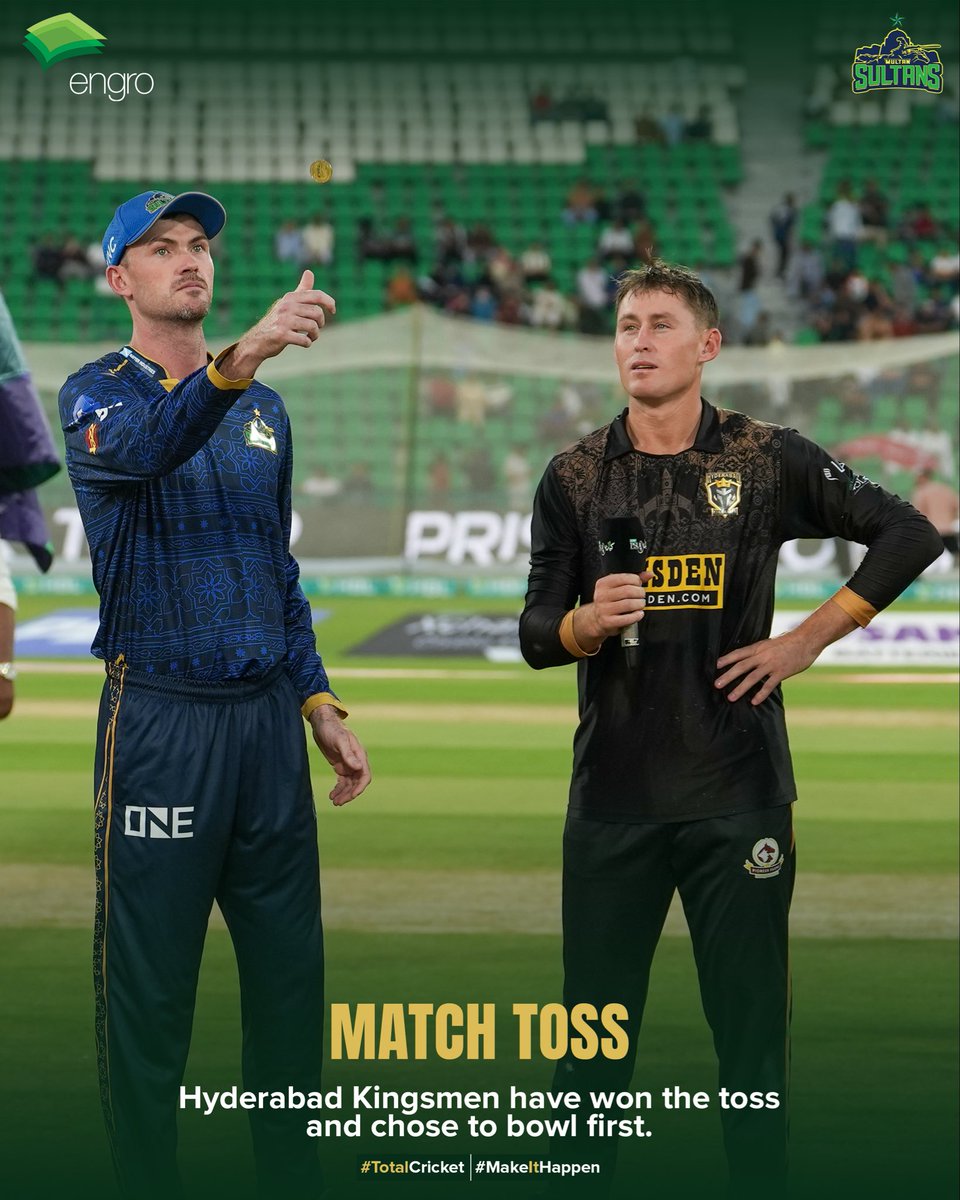 MultanSultans's tweet image. We bat first. 🙌

#TotalCricket #MakeItHappen #HBLPSL