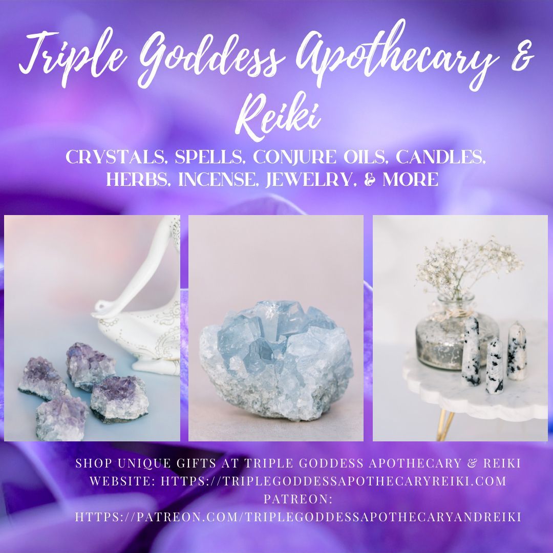 triplegoddessa1's tweet image. Shop crystals, candles, herbs, tarot cards, incense, and more at bio.site/rowanravenwolf #etsy #crystals #tarot #candles #triplegoddessapothecaryandreiki