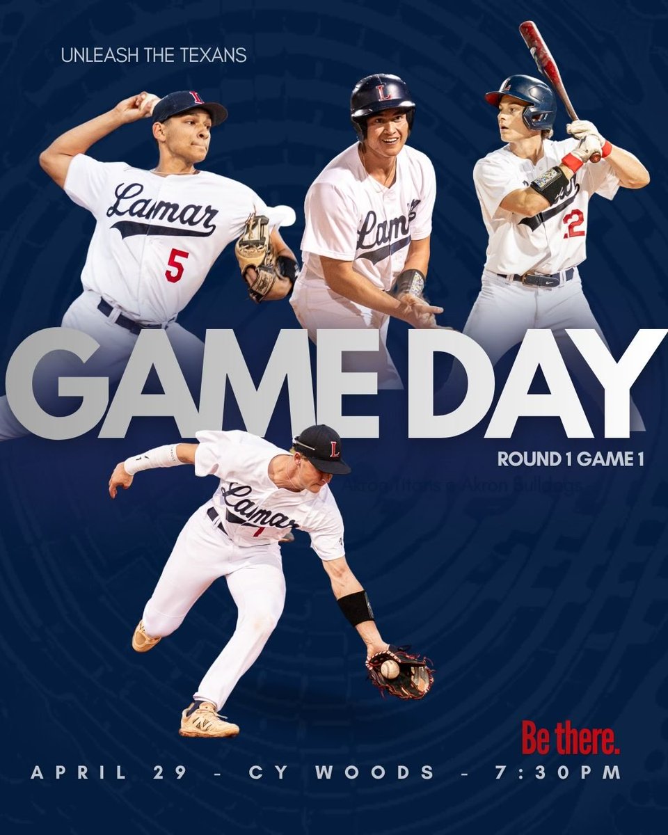BaseballLamar's tweet photo. 🚨🚨GAME DAY🚨🚨

GAME 1
🆚 Cy Falls
📍Cy Woods
📆 4/29 Wednesday
⌚️ 7:30PM
🎟️ https://t.co/gL3pOPDZok https://t.co/qnfOjVRaQi