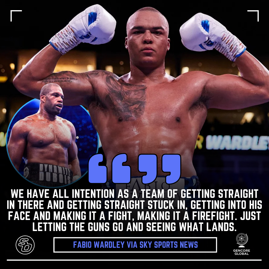 SecondsOutLive's tweet image. 😤 Fabio Wardley FIRES WARNING to Daniel Dubois that he intends to take the fight to him from the very first bell when they meet on May 9th!

He told Sky Sports: "There's no need to box and move and jab in this scenario."

#Boxing #BoxingNews #DanielDubois #FabioWardley