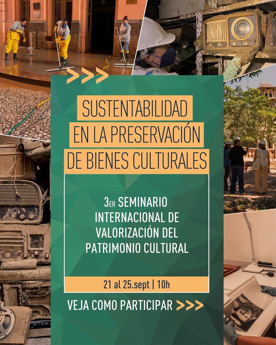 pacc_fops's tweet photo. 3er Seminario Internacional sobre la Valorización del Patrimonio Cultural 

21 al 25 de septiembre de 2026

Casa de Oswaldo Cruz (FIOCRUZ), Rio de Janeiro, Brasil

Envío de resúmenes en español y portugués hasta el 15 de mayo de 2026 

https://t.co/tyhVeYKlKM https://t.co/PPNkaJznAM
