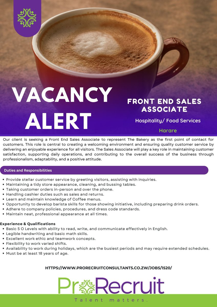 Recruitment Zimbabwe tweet media