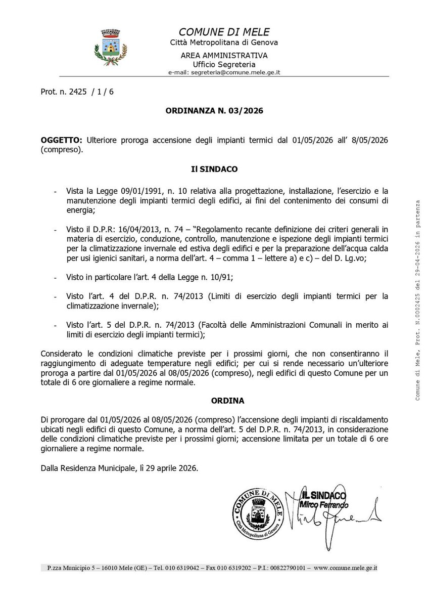 Comune di Mele tweet media