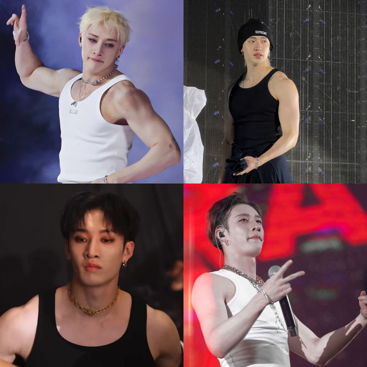 MischievousChan's tweet photo. Chan in tank tops! Thats the tweet! https://t.co/uU7vpdrCwF